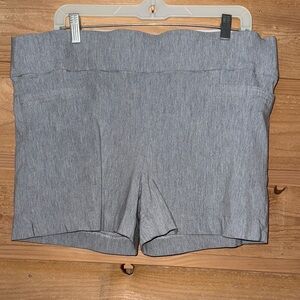 Gray Women's Shorts Maurices wide elastic waist band faux front pockets plus